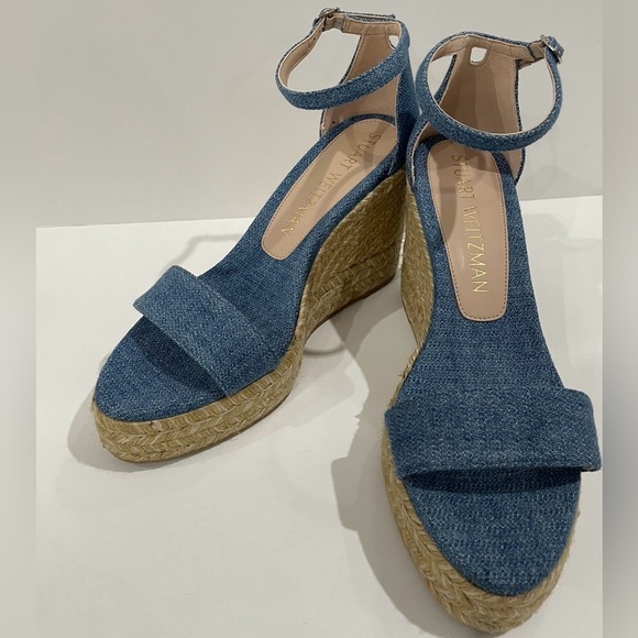 NWOT Stuart Weitzman Women's Nudist Curve Espadrille Wedges Size 9.5
Ankle strap - Picture 2 of 6